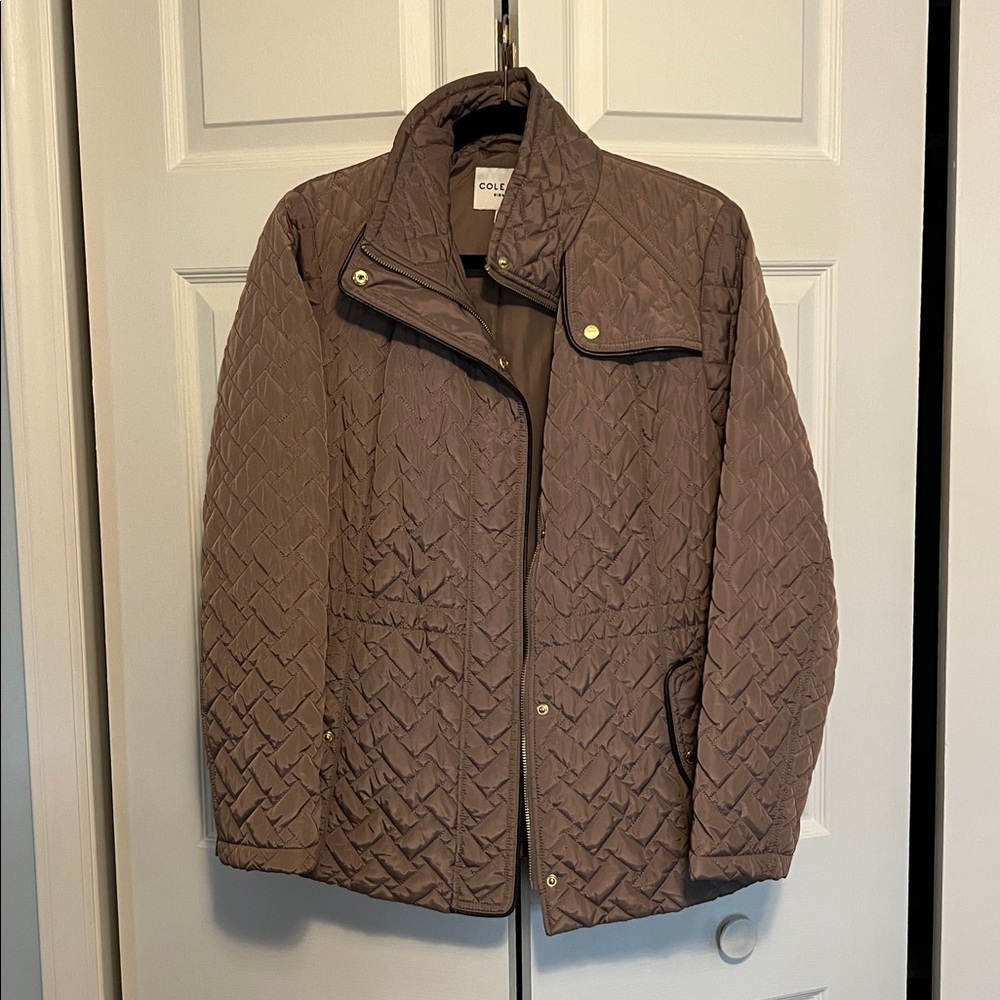 Cole Haan Taupe Quilted Jacket